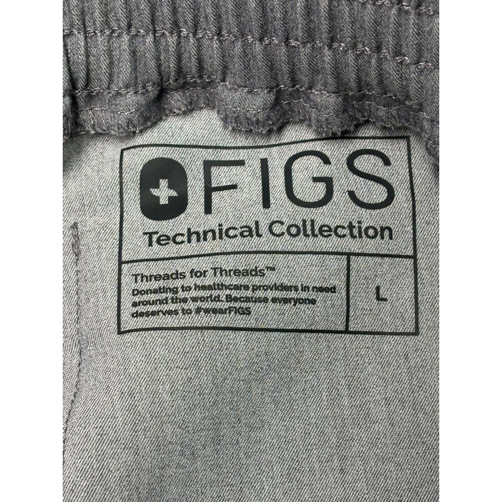 FIGS High Waisted Yola Skinny Scrub Pants Large W34 L29 Gray Heathered tw2000r